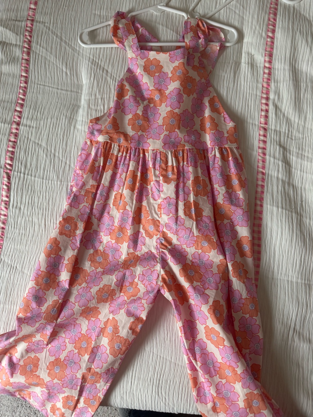 Zara kids Floral Pink & Orange Sleeveless Jumpsuit